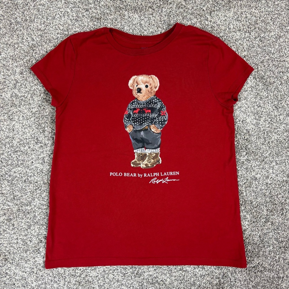 Polo by Ralph Lauren Red Polo Bear Short Sleeve Tee